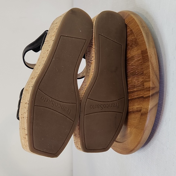 Franco Sarto Black Platform Cork Sandals. Size 6.5 I - Picture 6 of 6